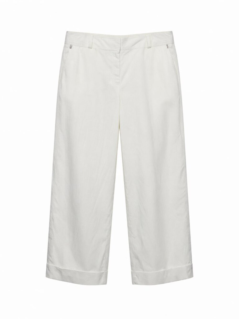 Ellen Tracy Women's Linen Cropped Pants Size 12 White